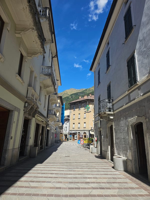 Sunny afternoon scenes documented in Ponte di Legno, Italy