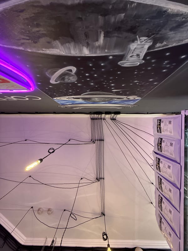 Man visits space-themed coffee shop in Moscow