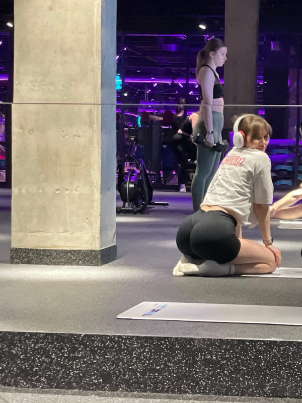 Fitness session captured at Murino gym Sunday afternoon