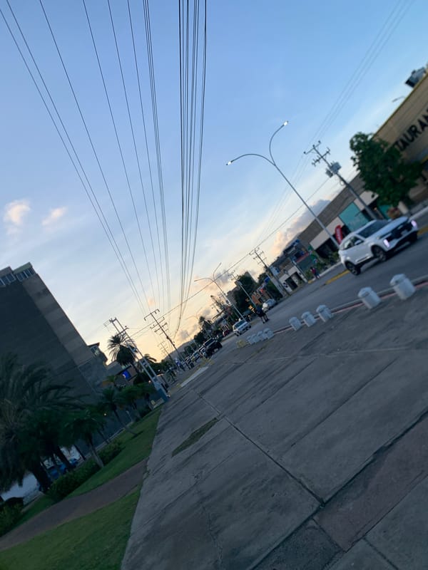 Evening street scenes documented in Pampatar, Venezuela