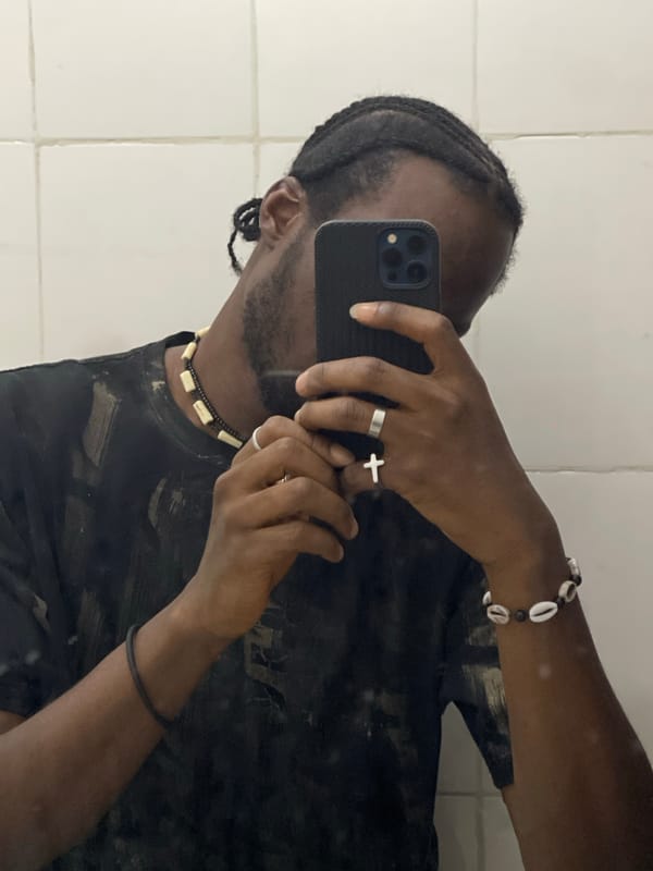 Person takes bathroom selfie in Jos, Nigeria