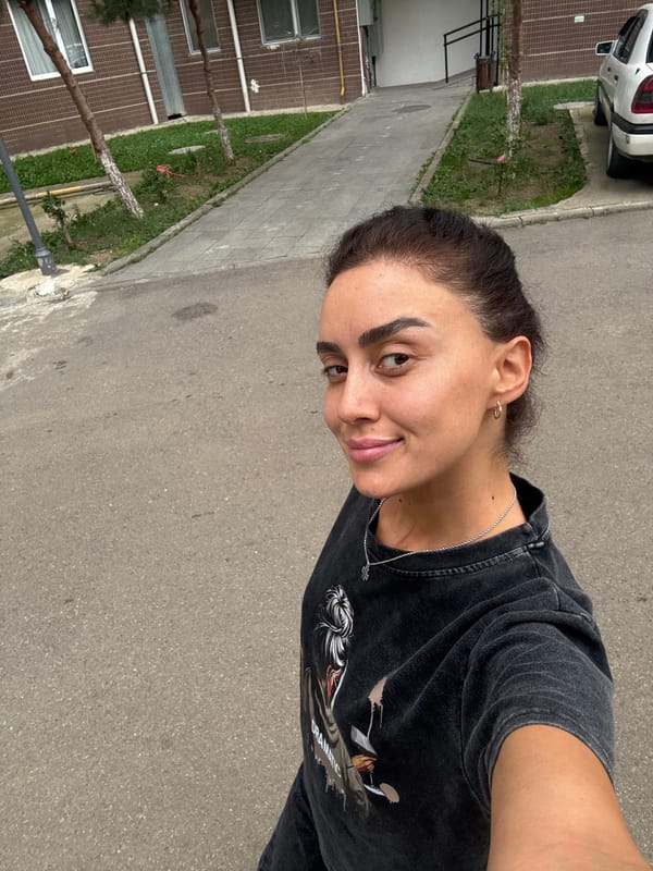 Outdoor selfie moment in Tbilisi, Georgia