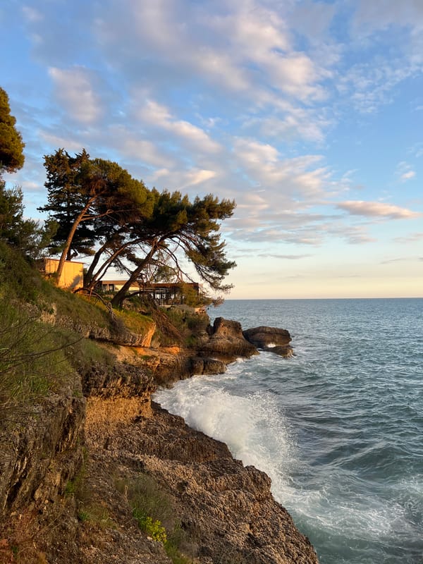Coastal scenes documented in Ulcinj Montenegro during afternoon