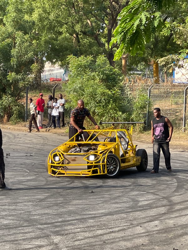 Car enthusiasts gather for drifting demonstration in Abuja