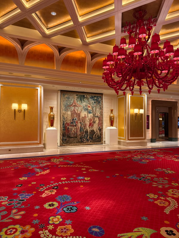 Luxury hotel and Louis Vuitton displays documented in Macau