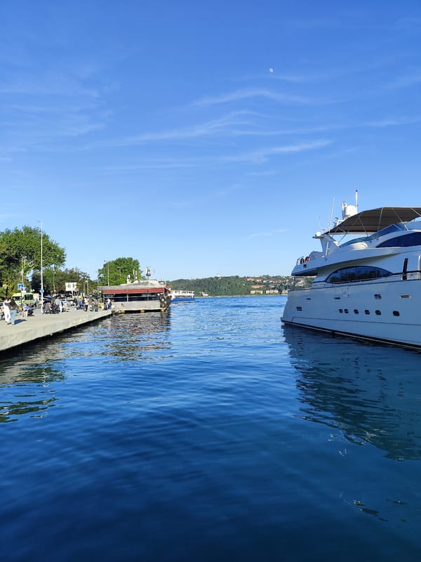 Sunny afternoon captured at Sarıyer Turkey waterfront marina