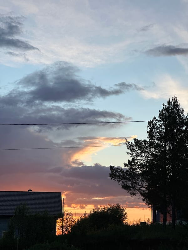 Dramatic sunset and storm clouds observed in Прикамский, Russia