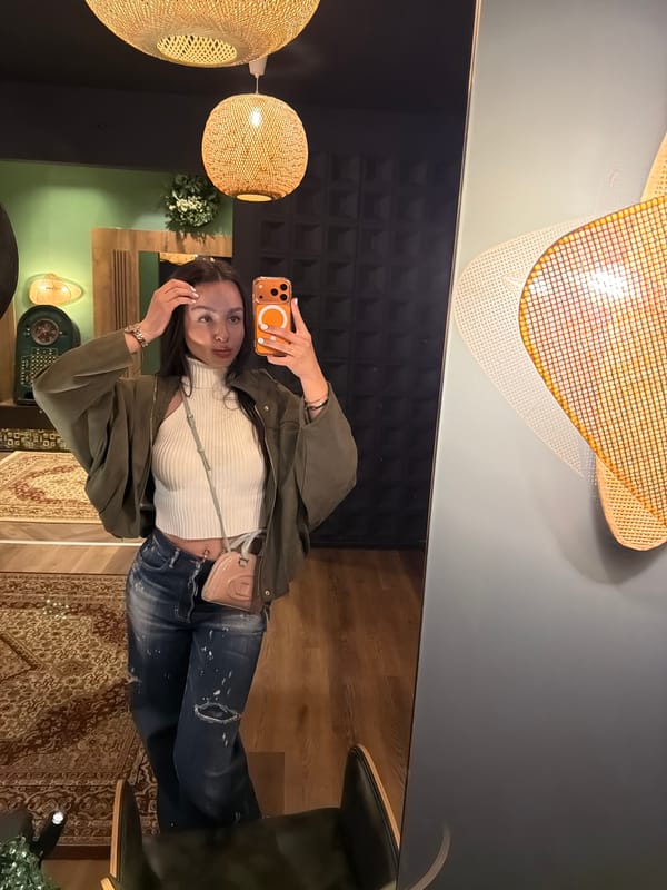 Woman takes bathroom selfies in Kulata, Bulgaria