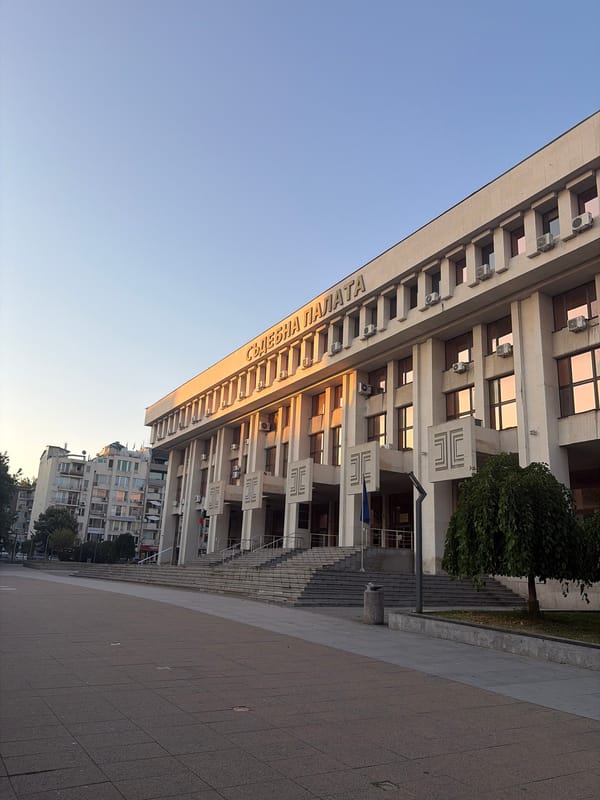 Sunny afternoon on the streets of Burgas, Bulgaria