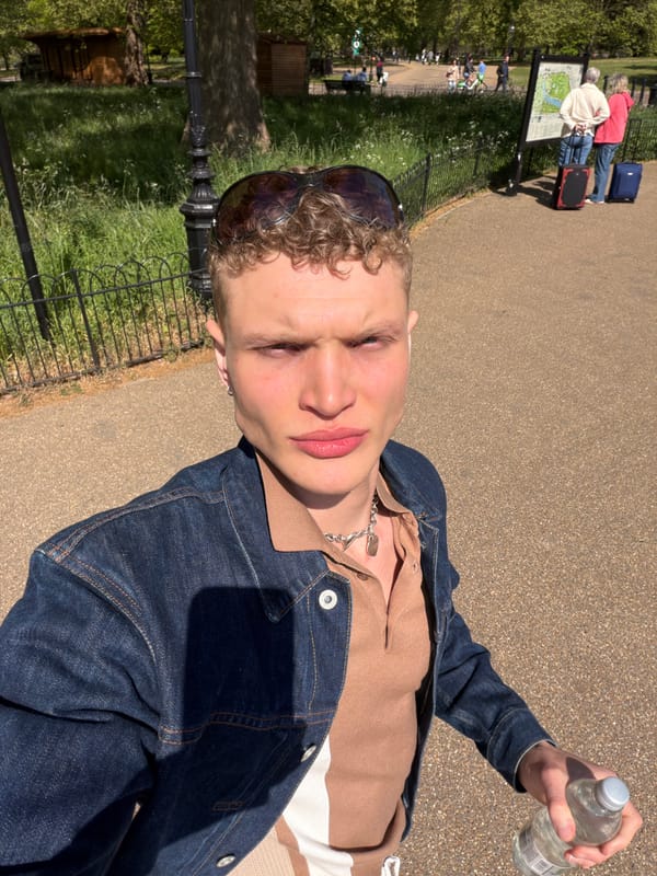 Person with water bottle observed on London path