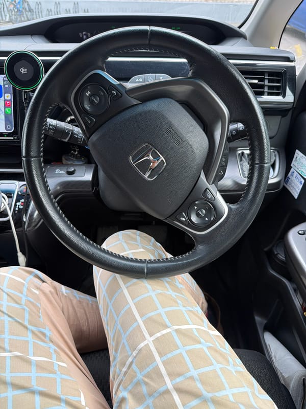 Honda vehicle interior documented in Metallostroy, Russia