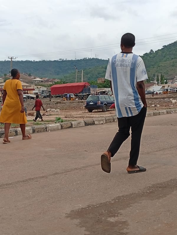 Daily street life continues in Lokoja, Nigeria