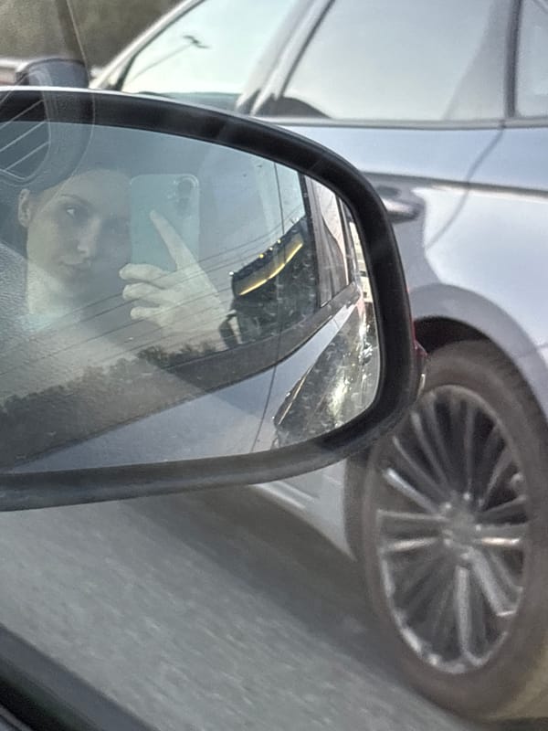 Evening scenes captured in Novosaratovka: selfie reflection, transmission towers