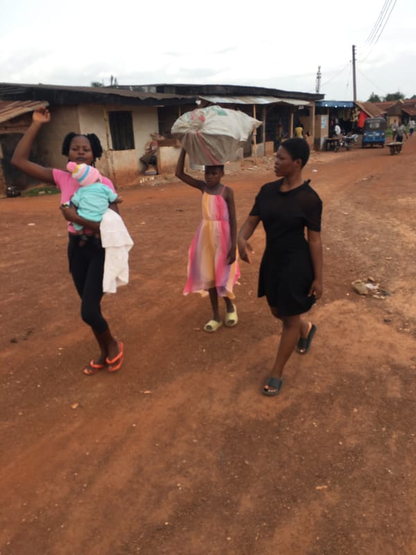Daily life documented in Nigerian communities during afternoon hours