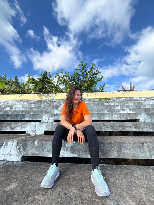 Post-run vibes at Phan Thiết stadium track