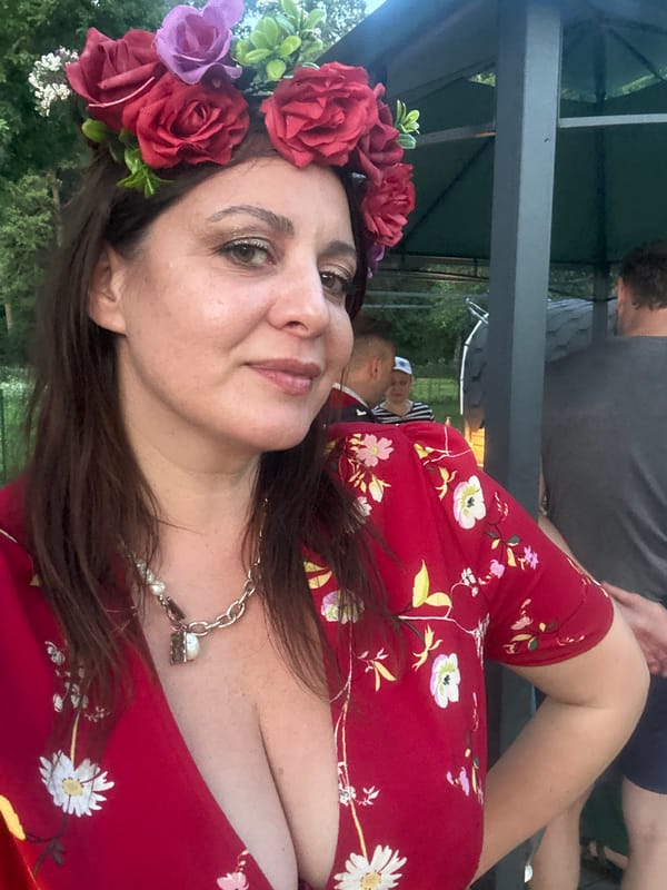 Flower crowns and an open fire on a Riga summer evening