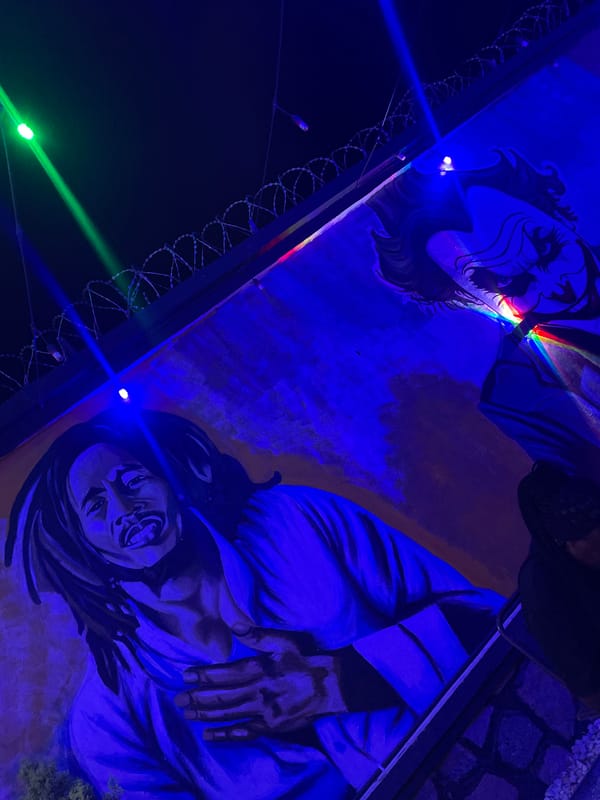 Evening social gathering documented at entertainment venue in Tumfure, Nigeria