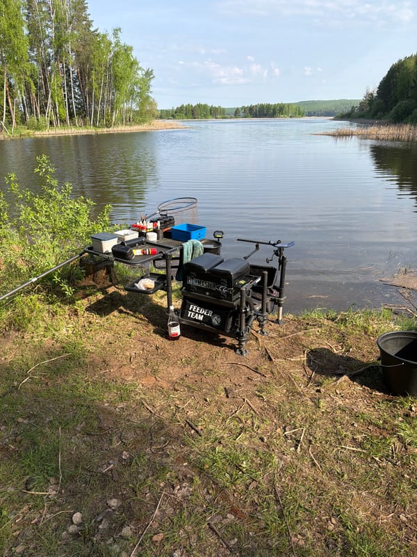 Early morning fishing setup documented near Chaykovsky, Russia