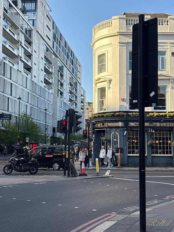 Chalk advocacy message spotted on London sidewalk Monday morning