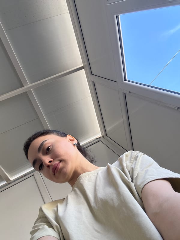Woman documents morning routine across Tbilisi apartment in selfie series