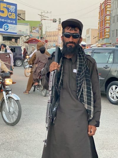 Taliban security forces patrol Kandahar streets during routine operations