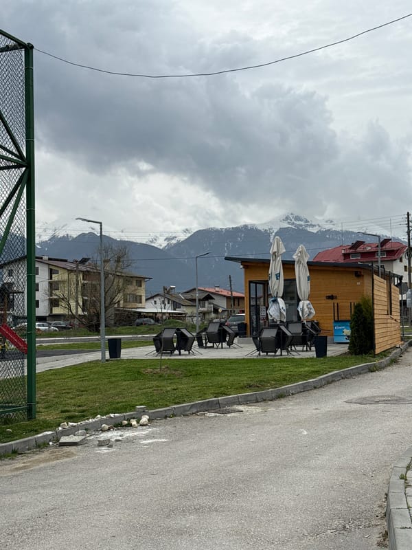 Ordinary moments captured in Razlog, Bulgaria under overcast skies