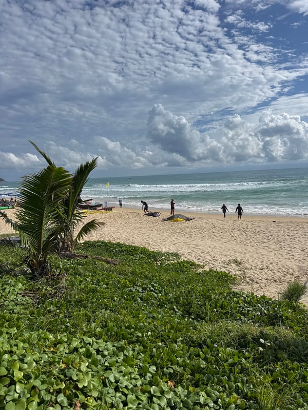 Morning beach life documented in Karon, Thailand tourist area