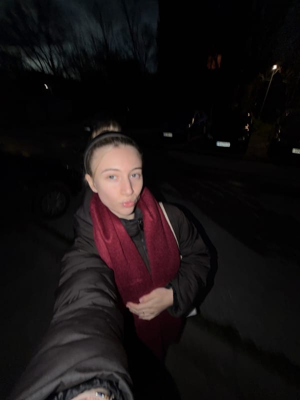 Woman in winter clothing observed at night in Plovdiv