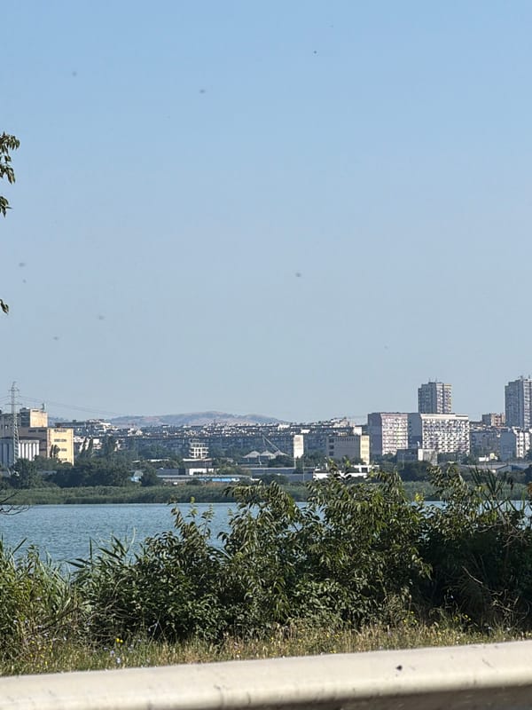 Morning drive along the Burgas waterfront, Bulgaria