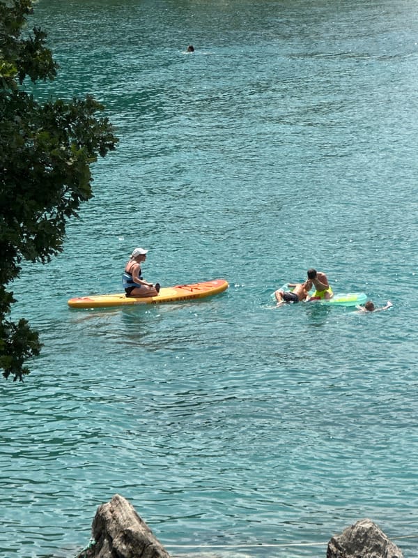 Sun and calm water on the Adriatic at Budva
