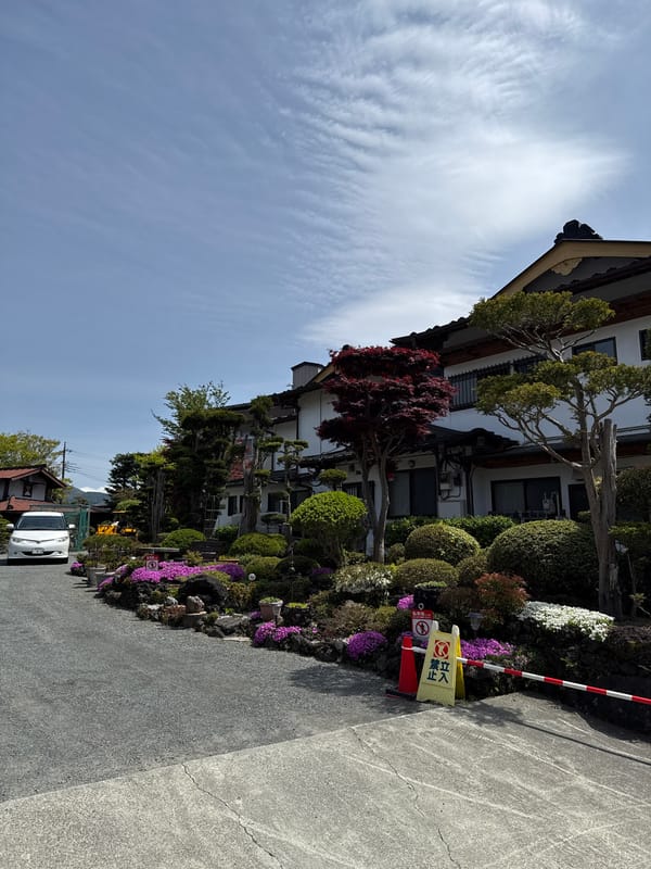 Traditional Japanese scenery with Mount Fuji documented in Oshino