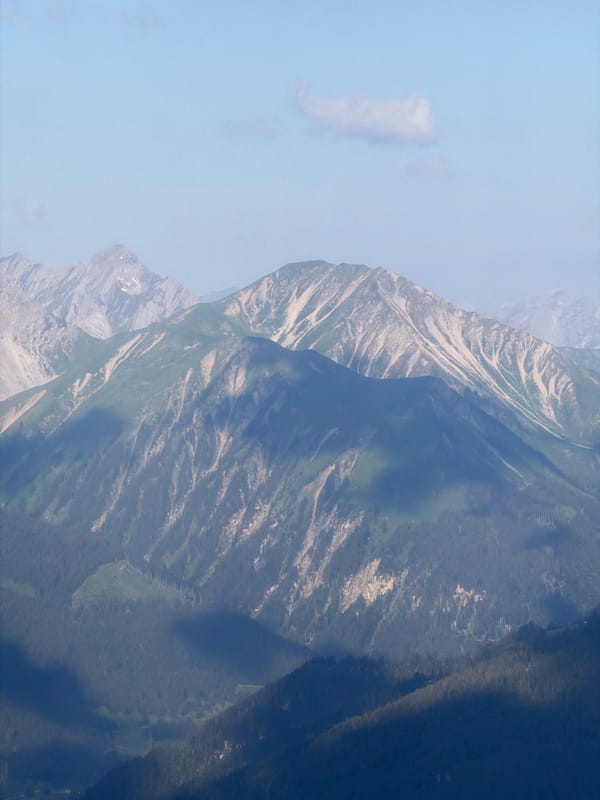 Morning views across the Zugspitze and Bavarian Alps