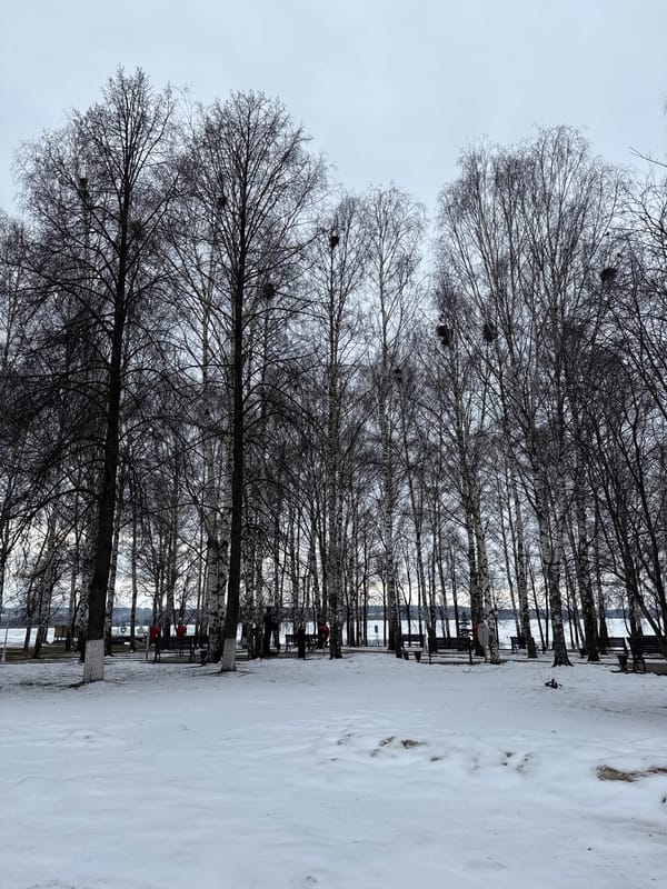 Indoor scenes documented in Votkinsk during grey spring morning