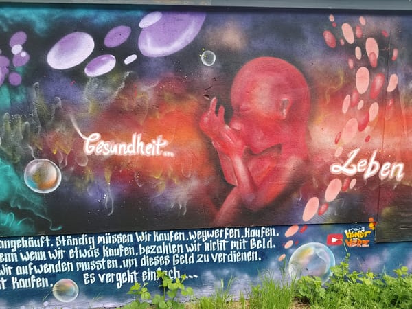 Street art murals featuring animals documented in unknown location