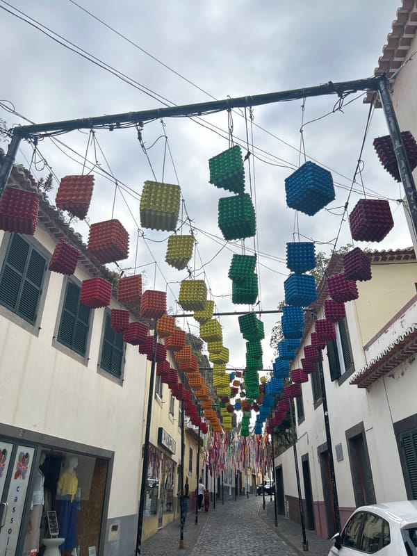 Câmara de Lobos in full festival mode, streets and seafront
