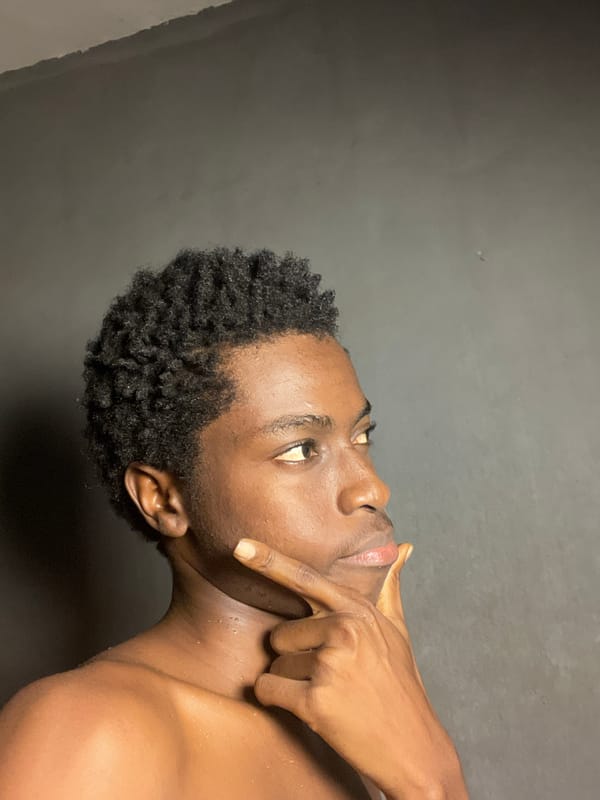 Candid indoor self-portraits in Nkpor, Nigeria