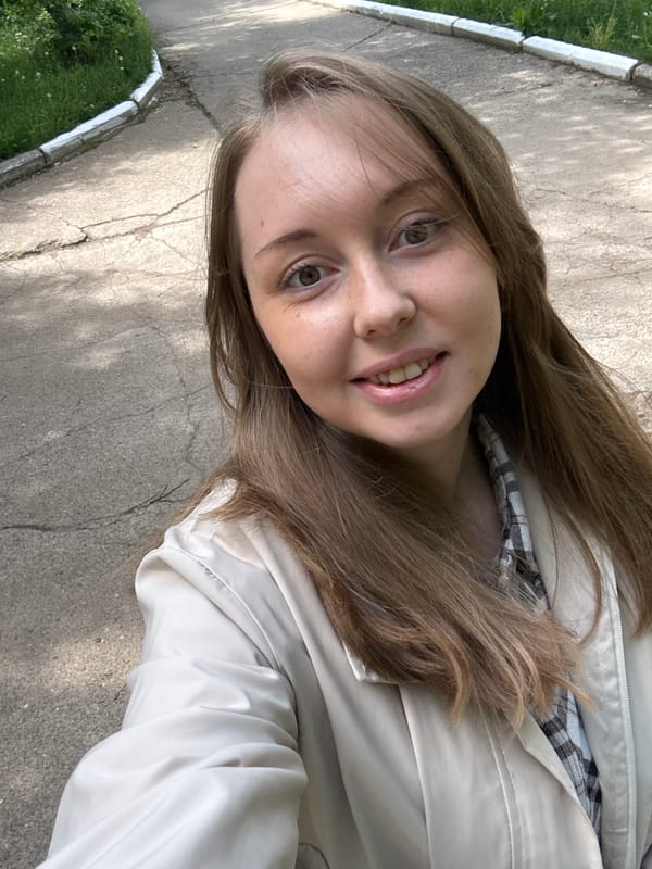 Woman takes selfies and nature photos during morning outing