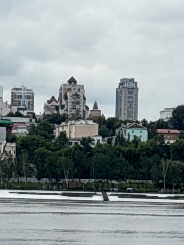 Kama River views and city edges on a cloudy Perm morning