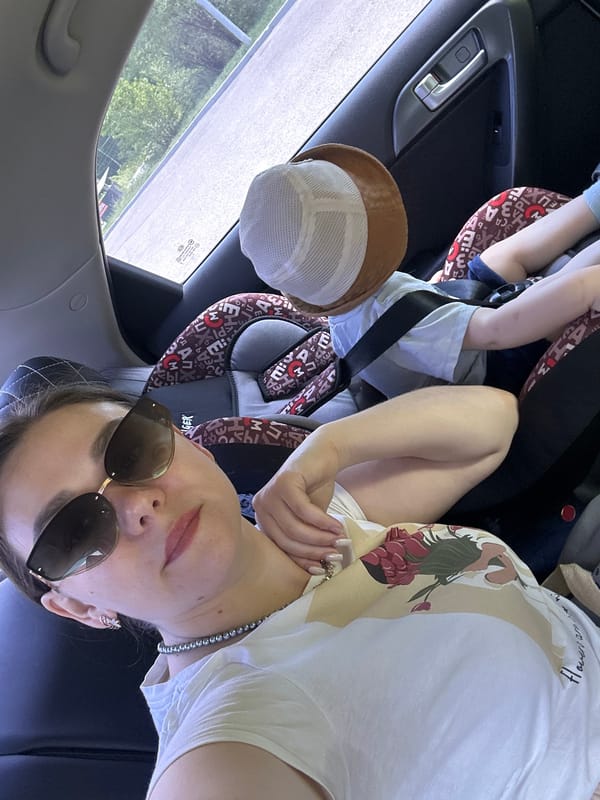 Family car trip documented during morning drive in Chaikovsky