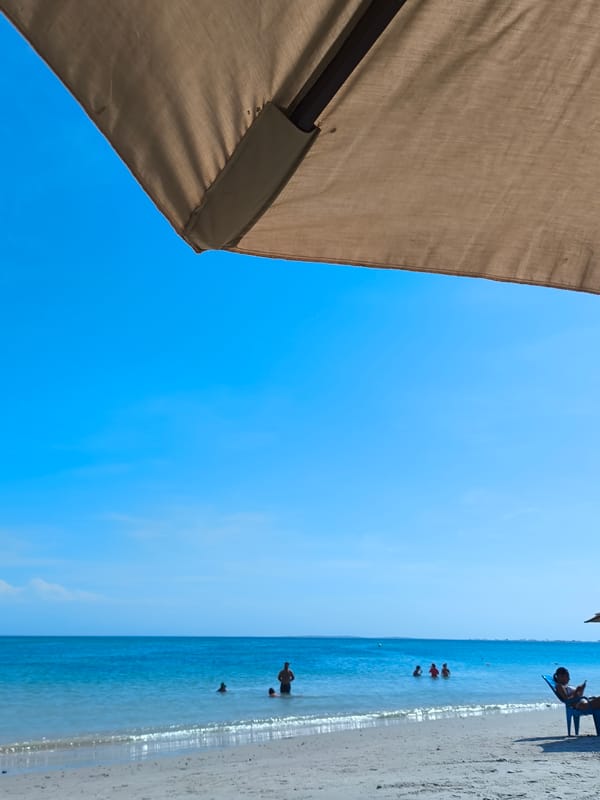 Beach day documented in Porlamar, Venezuela