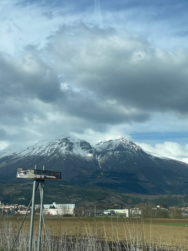 Mountain landscape photographed in Scurcola Marsicana, Italy