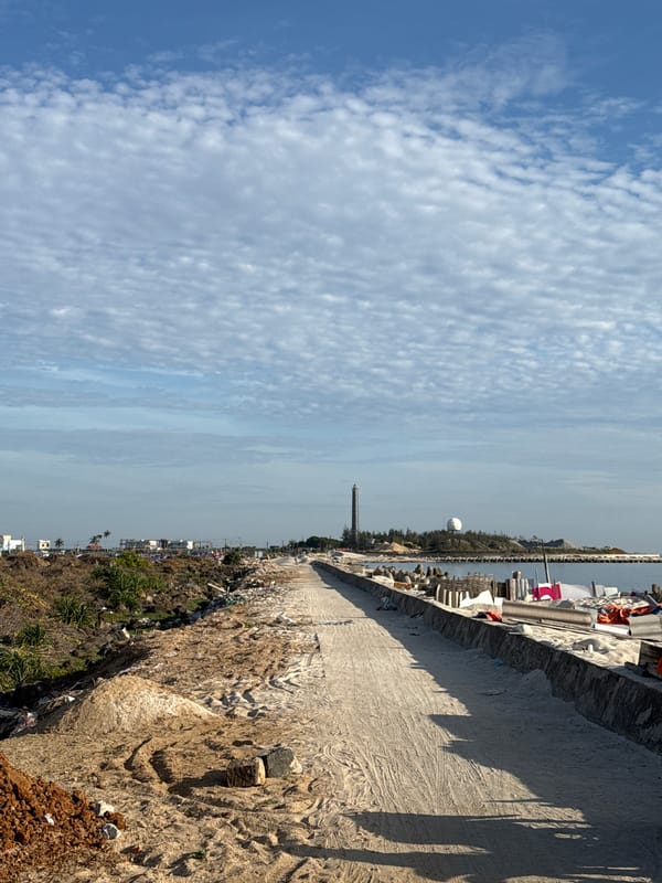 Lý Sơn Island: lighthouse, coastline, and coastal construction