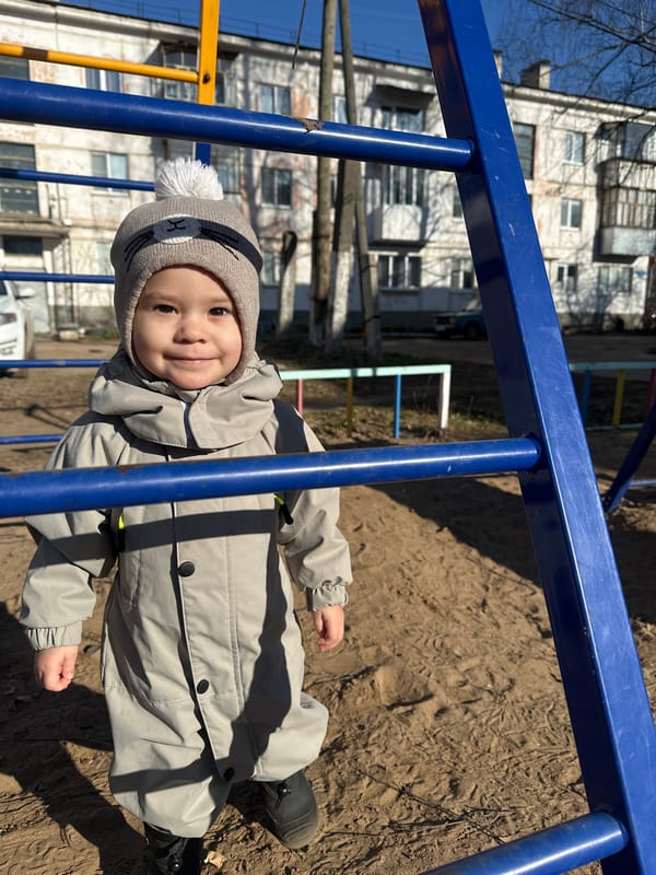 Toddler's morning activities documented across Chaikovsky, Russia locations