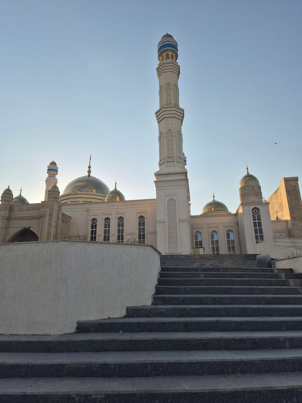 Witness documents mosques, murals, streets in Kokshetau, Kazakhstan
