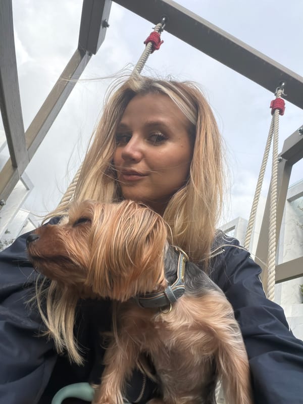 Swing-set selfies with a Yorkshire Terrier in Thep Krasatti