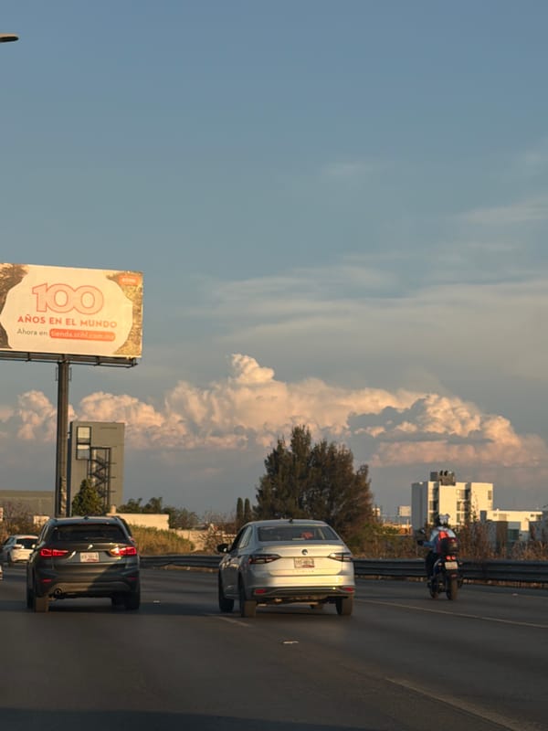Regular traffic observed on highway in Tlaxcalancingo, Mexico