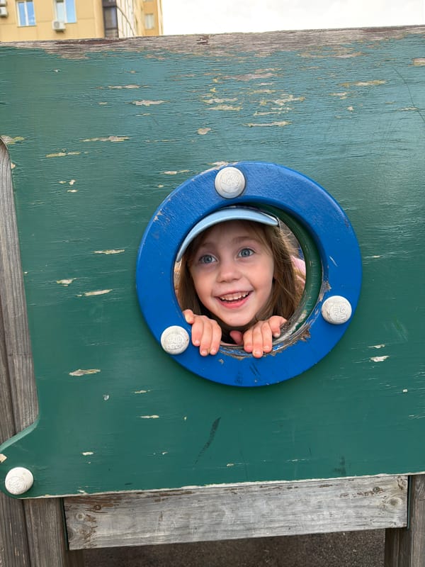 Afternoon playground time at a Perm apartment complex