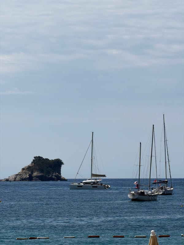 Morning beach scenes documented across Budva, Montenegro waterfront