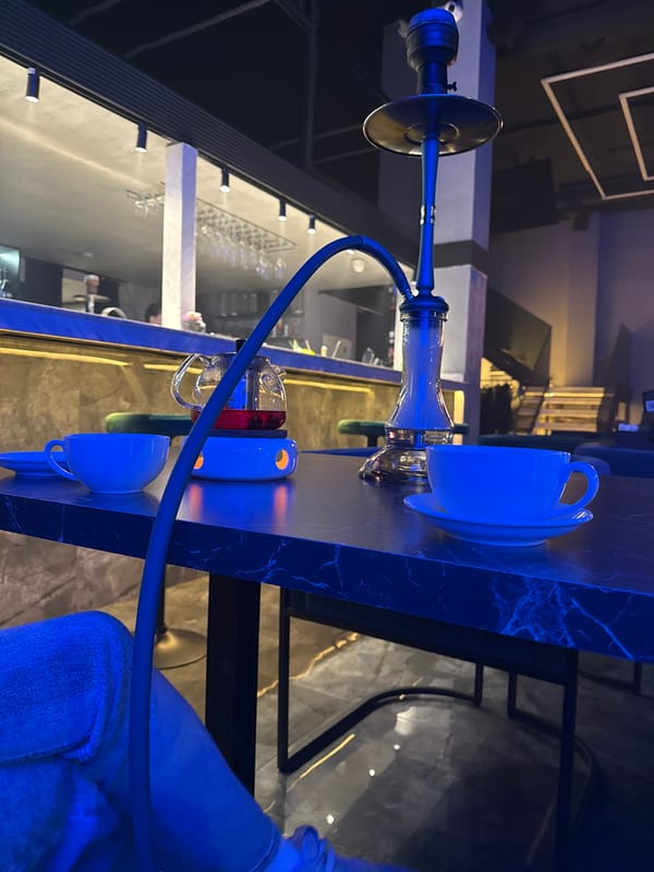 Hookah lounge scene captured in Krasnodar