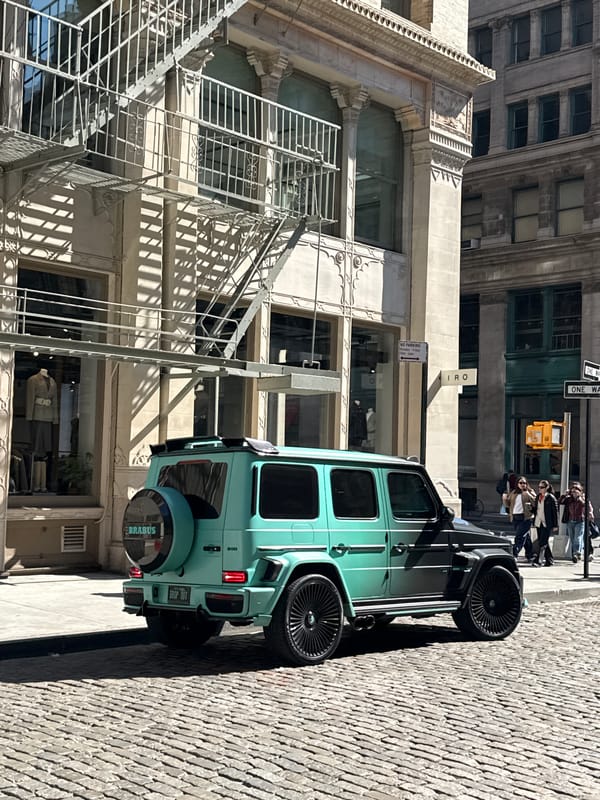 Luxury SUV spotted on cobblestone street in NYC